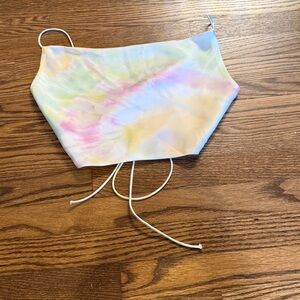 Zara Tie-Dye Crop Top with Strings Size Small